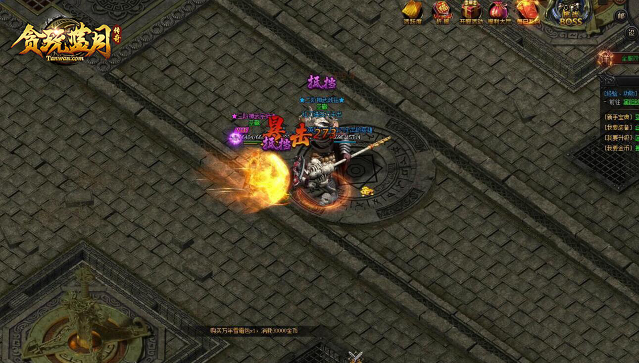 《贪玩蓝月》战士技能