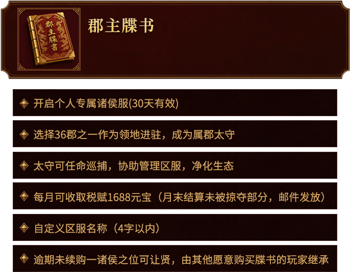郡主牒书说明
